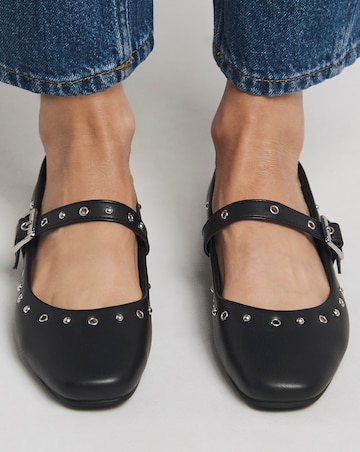 Penelope Embellished Mary Jane Ballerina Shoes Wide E Fit