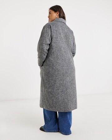 Grey DB Midaxi Brushed Faux Wool Coat