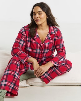Pretty Secrets Check Button Up Pyjama Set