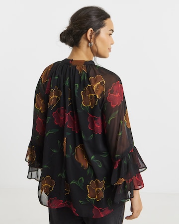 Joanna Hope Ruffle Sleeve Blouse