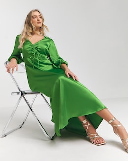 Joanna Hope Ruched Front Midi Dress