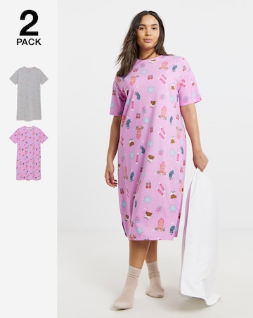 Simply Be (2 Pack) Christmas Value Nighties