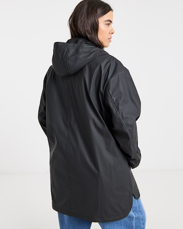 Black Short Rubberised Mac