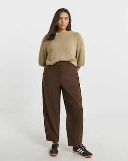Simply Be Barrel Leg Workwear Trouser