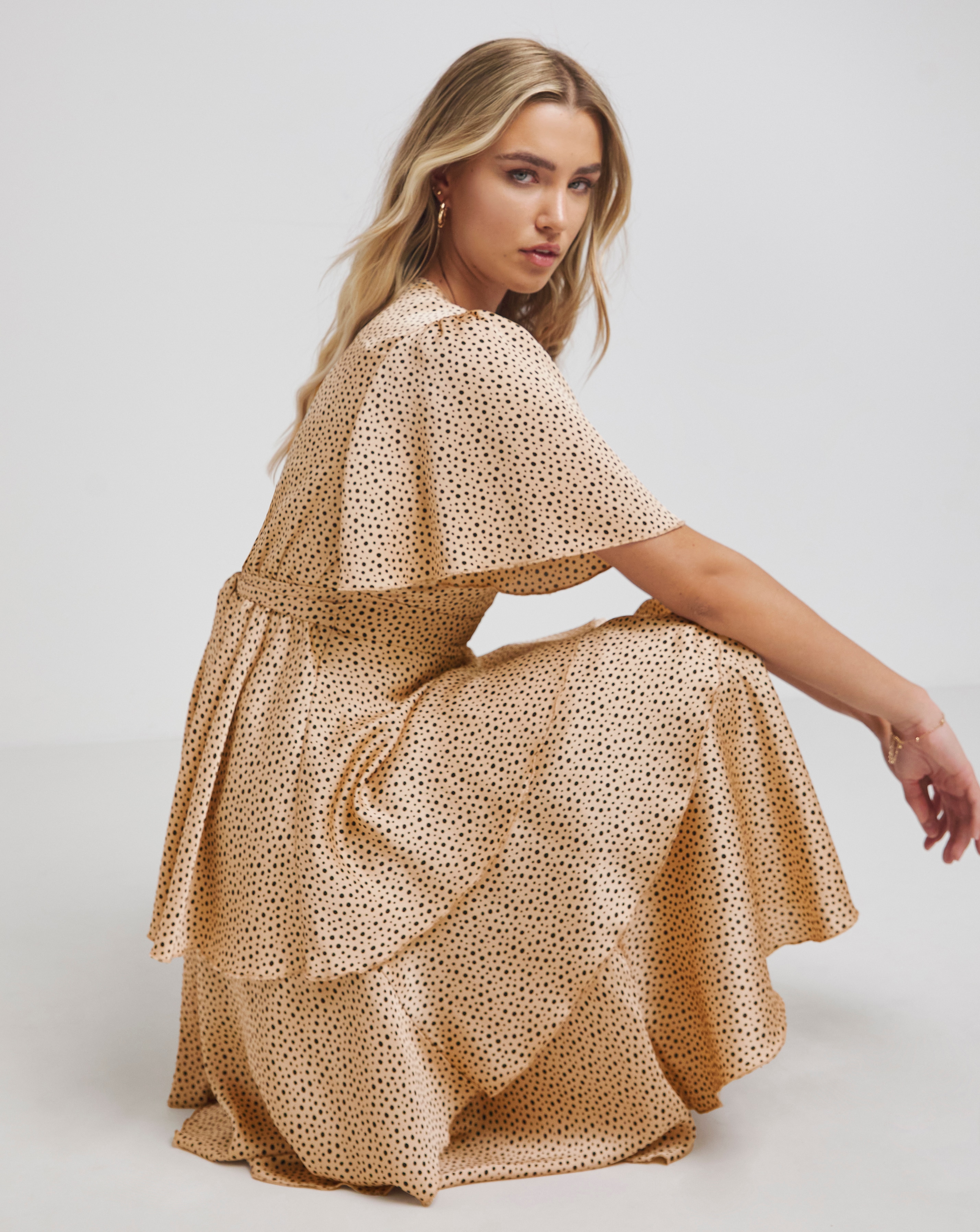 Spot tiered maxi dress hotsell
