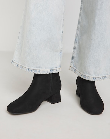 Kit Low Block Heel Ankle Boots Extra Wide EEE Fit
