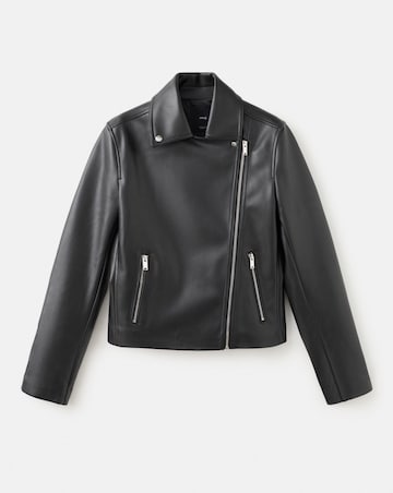 Mango Faux Leather Biker Jacket