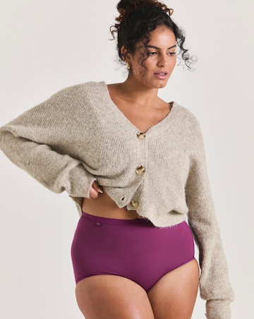 Sloggi (3 Pack) Basic Maxi Knicker, Pale Pink/Mid Pink/Plum