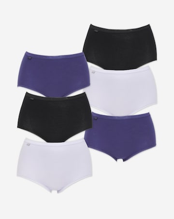Sloggi (6 Pack) Basic Maxi Knickers Lilac Multi