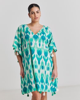 MAGISCULPT Tassel Trim Beach Kaftan