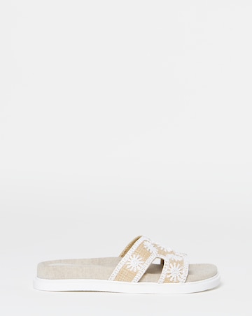 Tierra Embroidered Woven Sandals - Wide Fit (E)