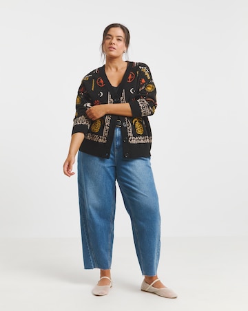 Palm Print Celestial Cardigan