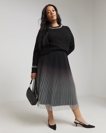 Joanna Hope Pearl Trim Knit Jumper