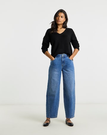 Simply Be Black V-Neck Jumper
