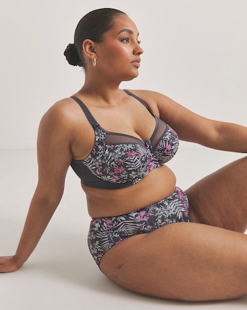 Goddess Kayla Full Cup Wired Bra Charcoal