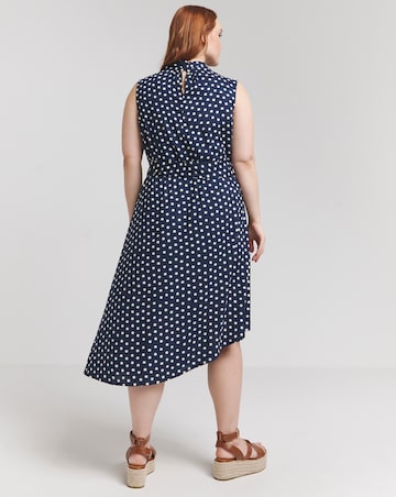 Joe Browns Maisie Polka Dot Midi Aysmmetric Dress