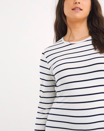 Pretty Secrets 2 Pack Thermal Long Sleeve Tops - Navy/Stripe