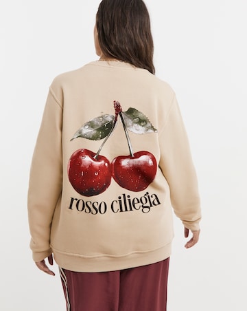 Cherry Back Graphic Sweatshirt