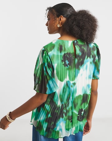 Joanna Hope Printed Pleated Blouse