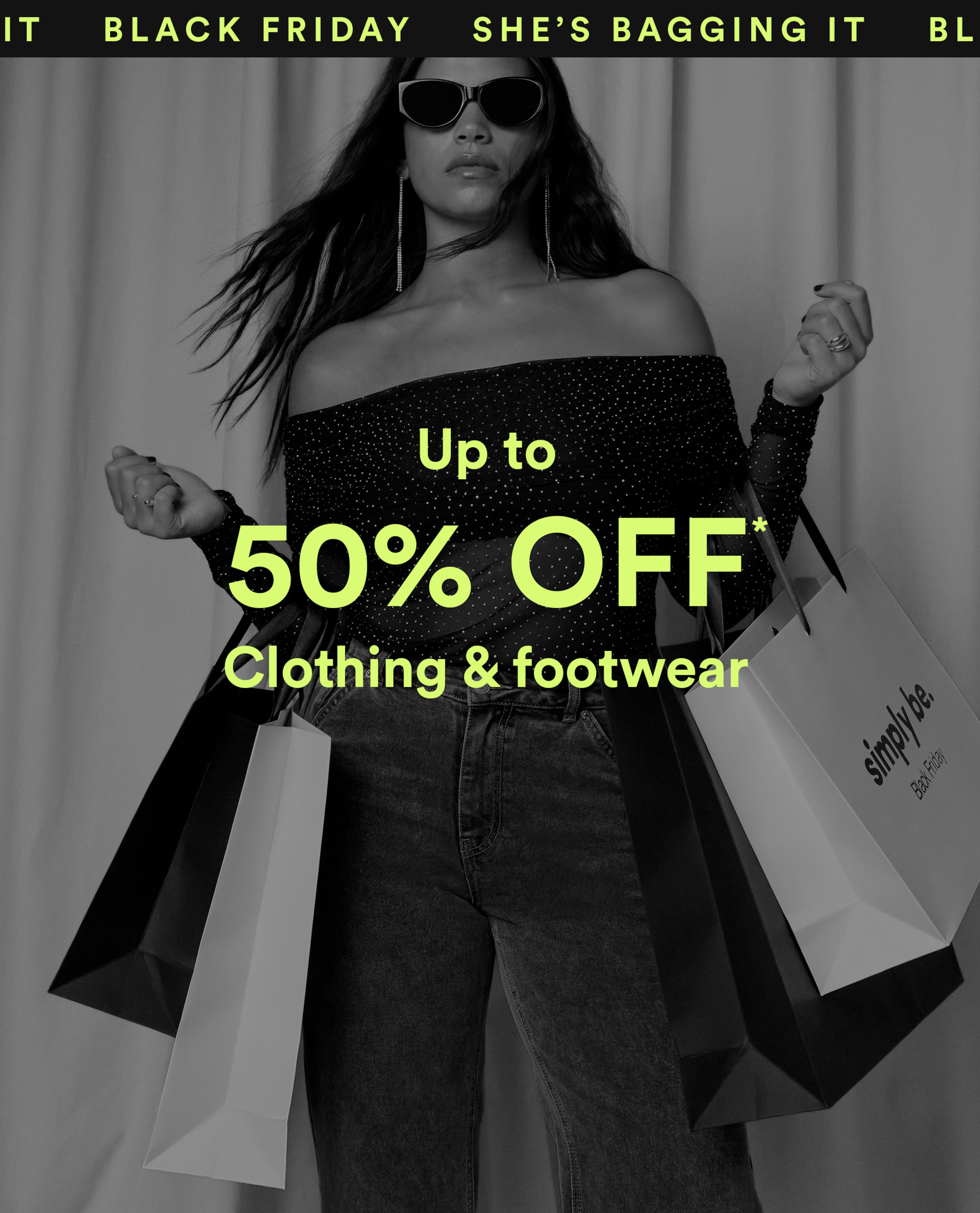 Up to 50% off clothing & footwear