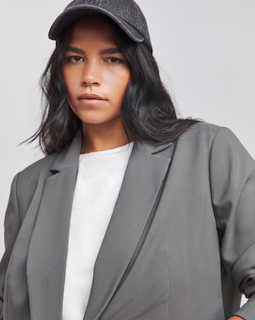 Charcoal Single Breasted Blazer