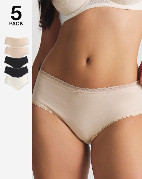 Dorina Naomi (5 Pack) Organic Cotton Hipster Knicker Multi