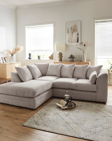 Ferguson Jumbo Cord Left Hand Chaise Sofa