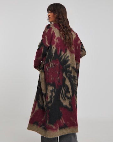 Religion Eccentric Brushed Yarn Cardigan