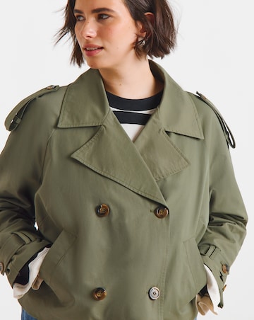 Khaki Cropped Trench