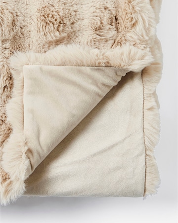 Bubble Faux Fur Throw - Natural