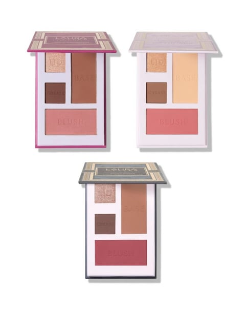 Laura Geller Glam on the Go Face and Eye Palette  3 piece  giftable palette