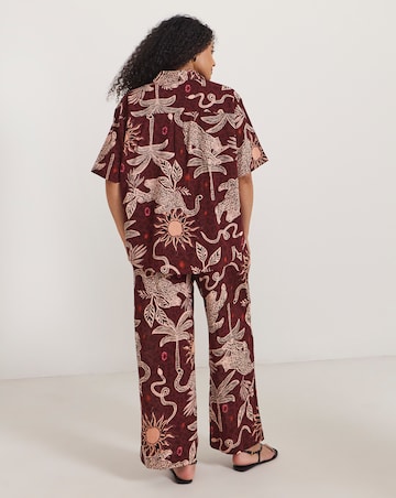 Simply Be Printed Shirt And Trouser Beach Co-Ord