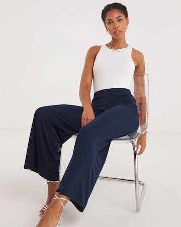 Joanna Hope Short Navy Palazzo Trouser
