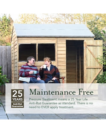 4LIFE Pent Shed 7x5 - Single Door - 2 Windows (Home Delivery)