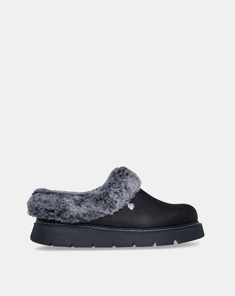Skechers Keepsakes Lite Vegan Leather Slipper with Faux Fur - Standard Fit