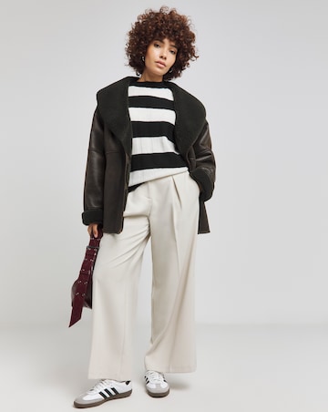 Mono Stripe Rib Crew Neck Jumper