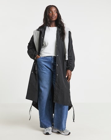 Simply Be Black Utility Parachute Jacket