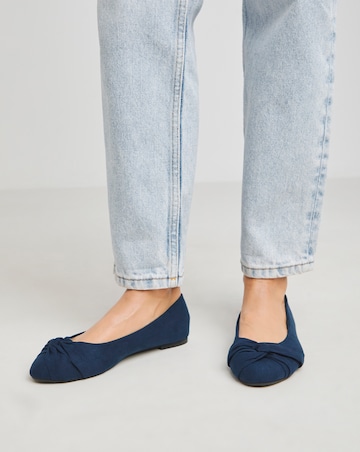Nova Twist Front Ballerina Shoes Extra Wide EEE Fit