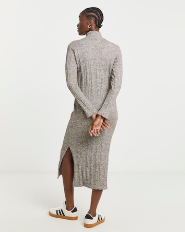 Native Youth Cable Knit Maxi High Neck Dress