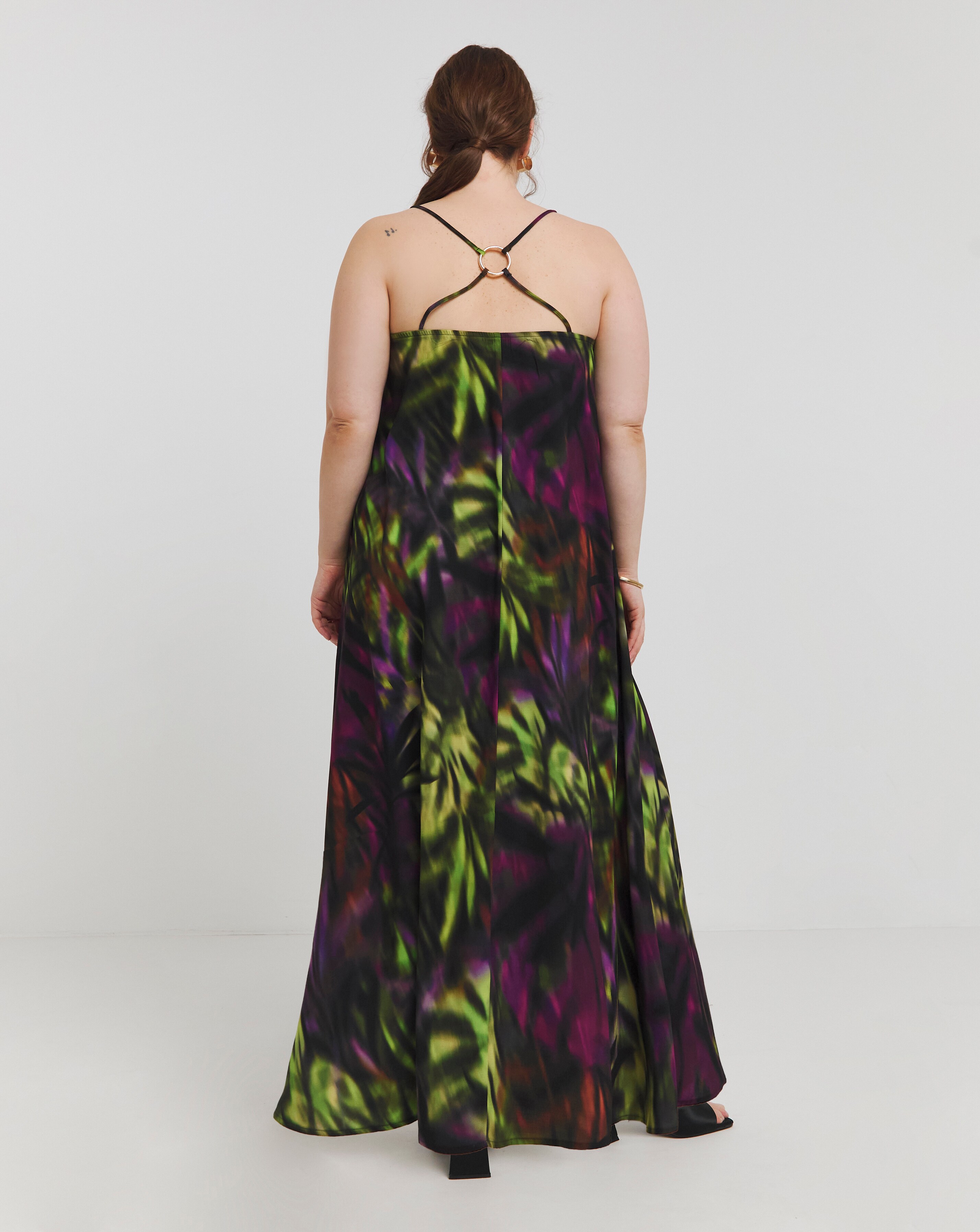 Tropical Print Trapeze Maxi Dress Simply Be