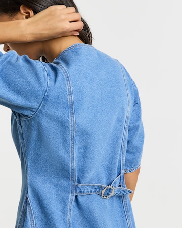 Light Blue Cinched Mini Dress