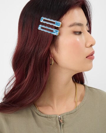 Accessorize 2-Pack Wiggly Enamel Salon Hair Clips