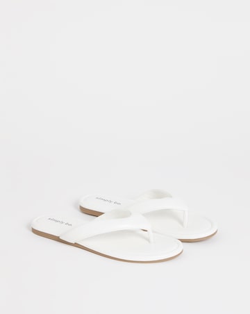 Cammy Flat Toe Post Sandals - Wide Fit (E)