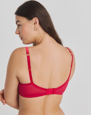 Simply Be Lola Lace Wired Balcony Bra Red