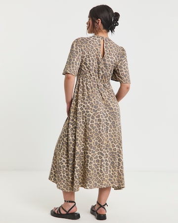Leopard Print Midi Dress