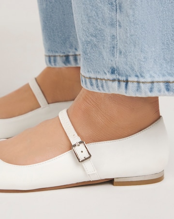 Emilie Mary Jane Stretch Strap Ballerina Shoes Extra Wide EEE Fit Simply Comfort