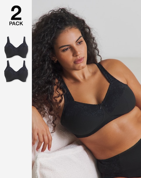 ToBeInStyle Women's Pack Of 6 Padded Bras – Assorted Styles, Underwire Support For Cup Sizes A To DDD
