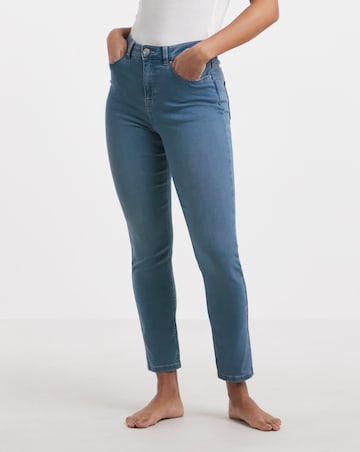 Mid Wash Highwaist Super Stretch Slim Jeans