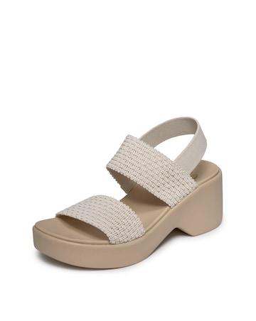 Skechers Cali Day Woven Stretch Foam Off White Sandals - Standard Fit (D)