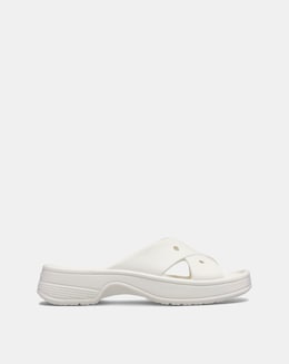 Crocs Chalk Classic Cross Over Slider Sandals